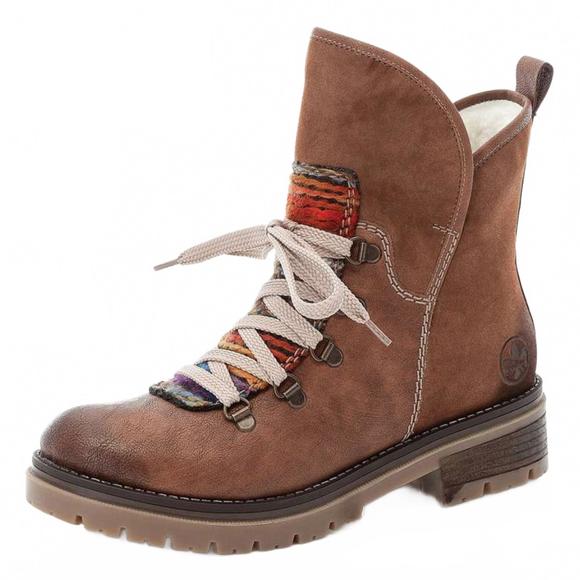 NEW RIEKER women's peggy thirty three booties in tan multi - Picture 1 of 3